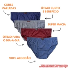 Kit 5 Cuecas Slip Tradicional Adulto