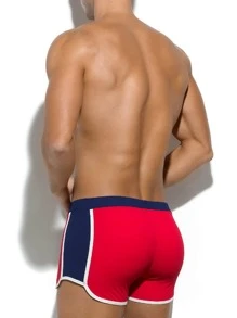 High Quality,High Elasticity Men Outdoor Sports Swimming Trunks, Casual Beach Shorts, New Fashion - Red - View 4