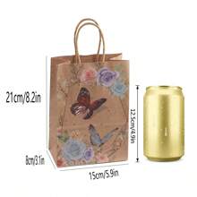 12/16pcs/Set Paper Gift Bag, Kraft Paper Bags For Party Favors, For Mother's Day , Bridesmaid Gifts , Graduation Gifts , Birthday Gifts,Wedding Gifts