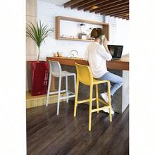 Lagoon Sensilla Counter Stool 7211-C, Marca, Taburete de Cocina 65cm Inyectado en Polipropileno, Fibra de Vidrio y Protección UV, Apilable, 2 Piezas (Gris Oscuro) - Blanco - Ver 10