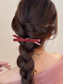 1 Stück / 6 Stück Damen Haarclip aus Acetat mit Schleife, minimalistisches Modeaccessoire für Frühling, geeignet für täglichen und lässigen Gebrauch oder als Geschenk für Freundinnen, Freunde und Familie, Valentinstags Geschenk