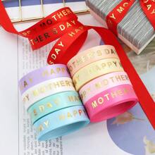 5 Yards/Lot 16mm Size Mother's Day Ribbon Stain Stripes,Bow Cap Accessories Party Gift Wrap DIY Handmade