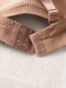 1pc V-Style Lady's Comfortable Wireless Soft Cup Solid Underwear Bra - Khaki - View 5