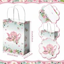 8pcs Tea Party Favor Bags Bulk Party Favor Bags Supplies Table Tea Party Decor For Birthday Wedding Favors
