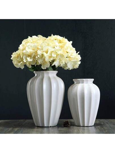 1pc Boho Wit Plastic Vase Lightweight Flower Display Living Room Weddings Viral Home Moderne Minimalist Glass view 5