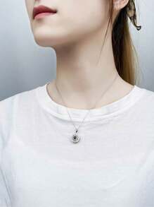 2 piezas Collar con colgante de sol y luna de amantes, diseño de nicho, collar de clavícula con imanes en pareja para hombre y mujer, al por mayor