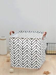 1pc Waterproof Cartoon Folding Laundry Basket, Underwear & Toy Storage Box For Dorm