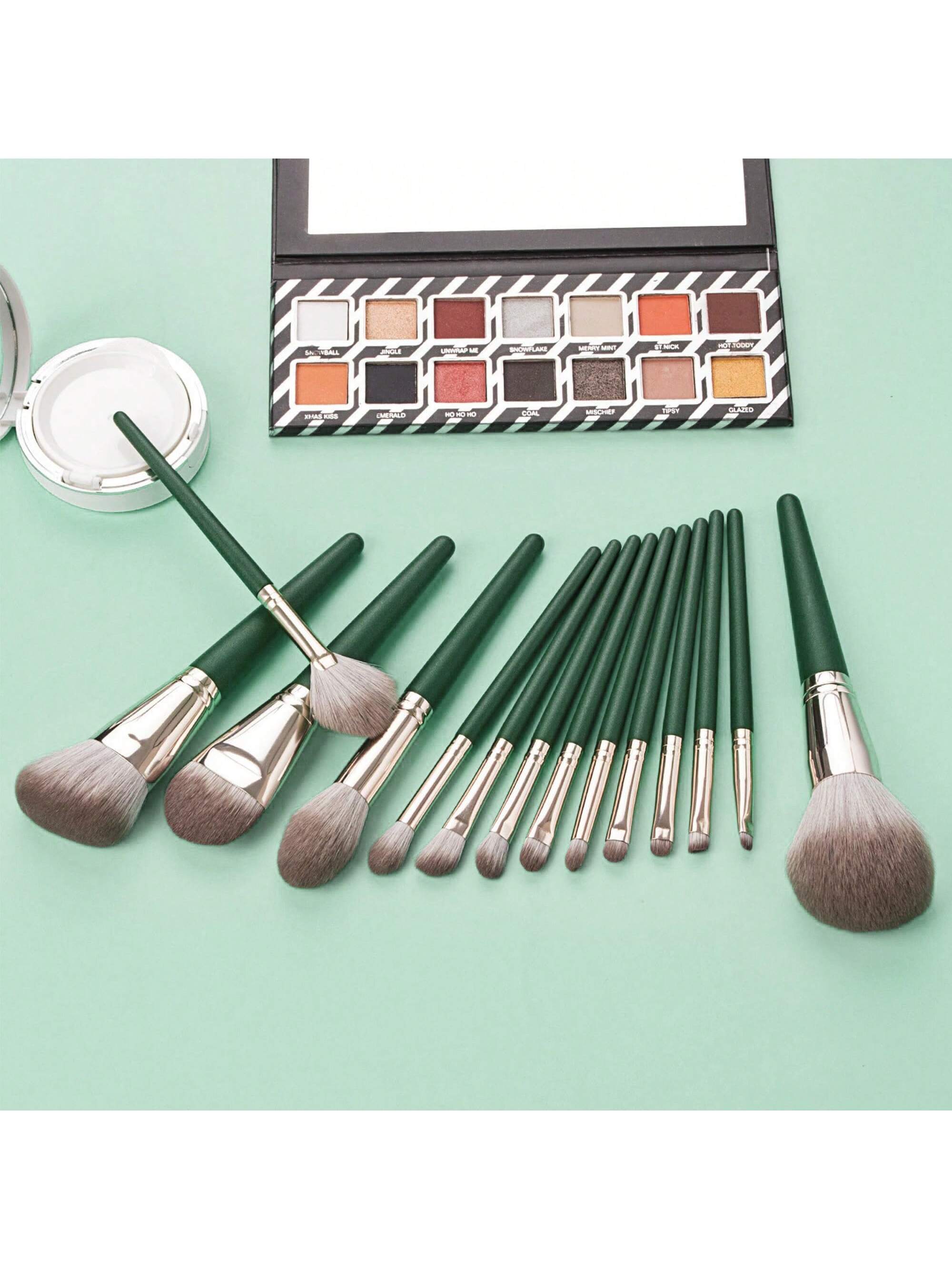 mulynsie طقم فرش مكياج كابوكي احترافي من 14 قطعة -...