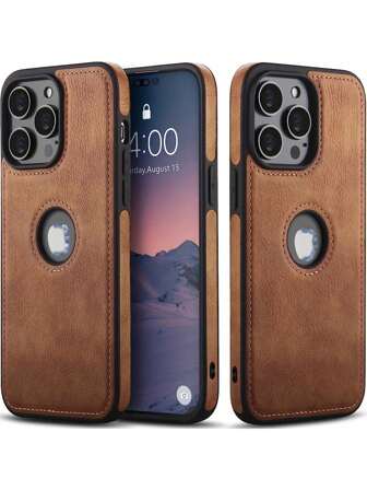 Luxury Faux Leather Case Compatible With IPhone 17 PRO MAX/IPhone 17 16 Pro Max IPhone 16 IPhone 16 Plus IPhone 15 Pro Max 14 13 Pro- Thin & Flexible Grip Protection