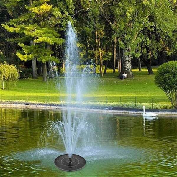 Vogelbad-Springbrunnen-Pumpenset, solarbetriebenes Wasserpumpenset für den Außenbereich mit 6 Düsen, Springbrunnen-Solarpanel für Vogelbad, Gartenteich, Swimmingpool im Hinterhof, Solarpumpe für Außenaquarium, schwimmende Solar-Gartenbrunnen, Wasserpumpe, Wassernetz für Teich