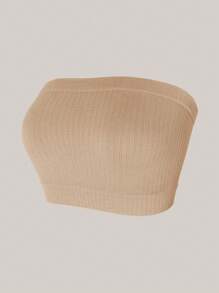 3pcs Women Padded Bandeau Camisole Top, Seamless Strapless Bra Undergarment For Students & Teens, Backless Slip-Proof Design - Multicolor - View 8