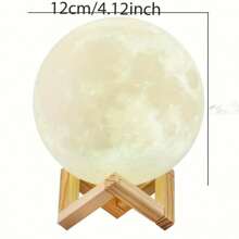 1 Decorazione 3D a luce di luna, adatta per camera da letto, ufficio, scrivania, perfetta per decorazione della casa, alimentata a batteria, perfetta come regalo per le vacanze