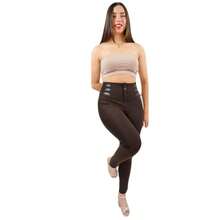 CUTE Women's Sexy Button Front High Waist  Pants Strappy Top Easter, Carnival, Music Festival, Afternoon Tea, Beach Cruise - 可可 - 查看 1