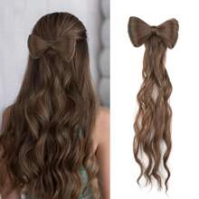 14 Inch Bowknot Curly Ponytail Hair Extensions, Claw Clip Curly Ponytail Hair Extensions, Suitable For Children And Girls - Multicolor - View 18