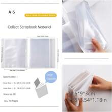 A6 Storage Folder, Sticker Collection Photo Album Organizer Sheet Book Accessories For Label Storage Plan Sticker Organizer Recipe Card Back To School Gift - Clear - View 2