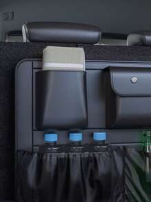 1pc Car Storage Bag, Multi-Functional Trunk Organizer Box, Large Capacity Universal Car Accessories Pouch - Black - View 10