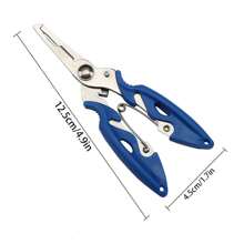 1pc Multi-Function Fishing Plier, Carbon Steel Fishing Line Cutter Fishing Hook Remover Freshwater Saltwater Fishing Split Ring Braid Tool ﻿
