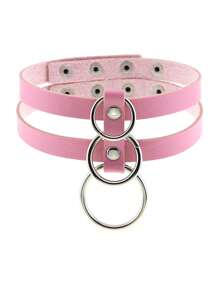 1pc Fashionable Adjustable Choker Necklace, Versatile Neck Chain, Pink Series, Perfect Gift Idea For Valentine's Day, Christmas, Suitable For Daily Wear, Festival, Party, Performance - Multicolor - View 11