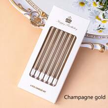 6/8pcs Numeric Birthday Candles, Baking Birthday Number Candles For Cake, Party, Romantic Atmosphere Gifts Graduation - Multicolor - View 14