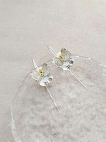 1 Pair Elegant Bohemian Style Poppy Flower Earrings, Suitable For Women Everyday, Party, Travel Wear Jewelry Gift