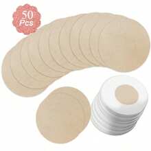 50 PCS Invisible Nipple Tape Disposable Nipple Pad Tapes Nipple Cover Non-Woven Nipple Sticker Chest Stickers - Apricot - View 9