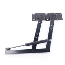 YUNRUX 2 bisagras de resorte ajustables para mesa de centro elevable con marco elevador para muebles. - Negro - Ver 4