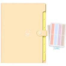 Cute Candy 5 Pocket Folder With 8-16Labels, Letter Size Expanding Organizer, Portable Accordion File,Aesthetic Paper Folder For School Office,Folders For Documents - 10 Colors Optional,Back To School,School Supplies