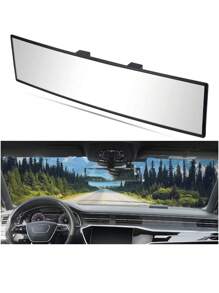 1pc High Definition Wide Angle Rearview Mirror - Anti-Glare, Easy Clip-On Installation, Suitable For SUVs And Trucks, Enhances Visibility For Safer Driving, Vehicle Safety Accessory