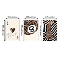 1/3 piezas de arte de pared con impresión en lienzo de estampado de leopardo/guepardo neutro, decoración vintage para dormitorio, sala de estar u oficina, póster chic y contemporáneo, arte de pared de bola 8 de suerte, regalo para ella, sin marco