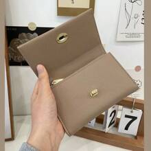 Women's Short Wallet Wholesale, PU High-End Leather Net Celebrity Lock Buckle Ladies Wallet