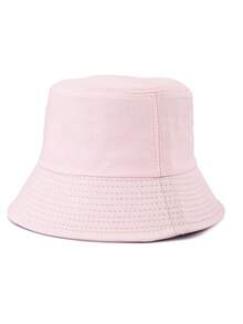 1 pieza Sombrero de cubo de poliéster sólido con acolchado, lindo y casual, con protección UV, versátil para hombres y mujeres, accesorio para todas las estaciones en invierno
