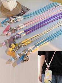 Colgante con dije minimalista de nube blanca y estrella, apto para funda de teléfono, cámara, llavero, accesorios giratorios, regalo para madre, familia, amigos, cumpleaños, festivos, cadena para teléfono