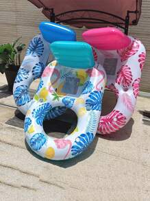 Inflatable Pool Floats For Adults With Headrest & Cup Holder, Large Inflatable Pool Lounger Raft - Multicolor - View 10