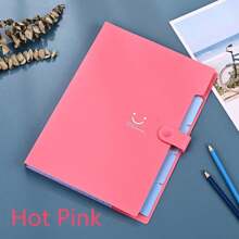 Cute Candy 5 Pocket Folder With 8-16Labels, Letter Size Expanding Organizer, Portable Accordion File,Aesthetic Paper Folder For School Office,Folders For Documents - 10 Colors Optional,Back To School,School Supplies