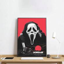 1 pièce Affiche murale sans cadre, S-Crier H-Film d'horreur Crier Affiche Art HD, Coller au mur, Imperméable, Décoration de maison, Salon, Chambre, Bar, Esthétique, Pop, Cadre en option