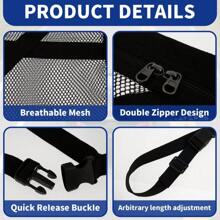 Red de almacenamiento triangular para techo, red de malla de doble capa, organizador de techo anti-caída para SUV, bolsa de almacenamiento de carga interior ajustable para coche 2024