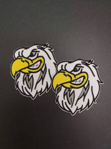 1pc Cartoon Embroidery Fabric Sticker, Eagle Micro Seal Sticker, Clothing Accessories DIY Patch Sticker, Can Be Sewn And Ironed