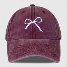 1pc Embroidered Bow Washed Snapback Cap, Breathable Outdoor Baseball Cap, Adjustable Golf Sun Hat For Women, Fashion Curved Brim Sun Hat For Men, Suitable For All Seasons - Embroidery - View 18