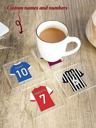 Personalised Football Shirt Coaster, Football Gifts, Daddy Coaster, Kids Coaster, Father's Day Gifts, Daddy Grandad Gifts, Sport Gifts,Multi-Functional,Durable,Ornamental,Reusable,Exquisite,Stylish,High-Quality,Colorful,Modern,Custom,Personalized,Unique,Ideal Gifts For Him,Ideal Gifts For Her