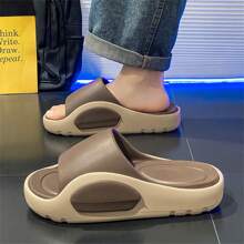 Men's New Slip-On Sandals, Fashionable Minimalist Outdoor Sports Casual Beach Thick Sole Non-Slip Slippers, Suitable For Daily Wear