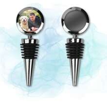 1 件定制图片酒塞，多用途瓶塞。瓶塞 + 项链二合一，个性化婚礼瓶塞，周年纪念礼物，情侣礼物，订婚礼物，婚礼礼物，葡萄酒爱好者礼物 - 自由選擇 - 查看 9