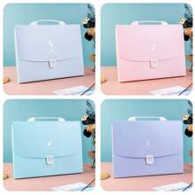 13 格 A4 折叠文件夹、学生公文包手提包、多层文件整理器、PP 防水试卷收纳