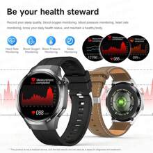 KENPANG Reloj inteligente deportivo para exteriores Nuevo 2025, Hombres 5 Max, Pantalla táctil completa HD de 1.53 pulgadas (3.89cm), Llamada inalámbrica, Control NFC, Trayectoria de movimiento, Brújula, Reloj inteligente multideportivo, Monitor de frecuencia cardíaca/sueño/acondicionamiento físico, Compatible con Android e iOS, Buen regalo.