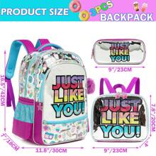 Backpack For Kids Cute And Fashionable Schoolbag For Girls 5-12 Aged With Pencil Box And Lunch Case - School Bag Set - View 5