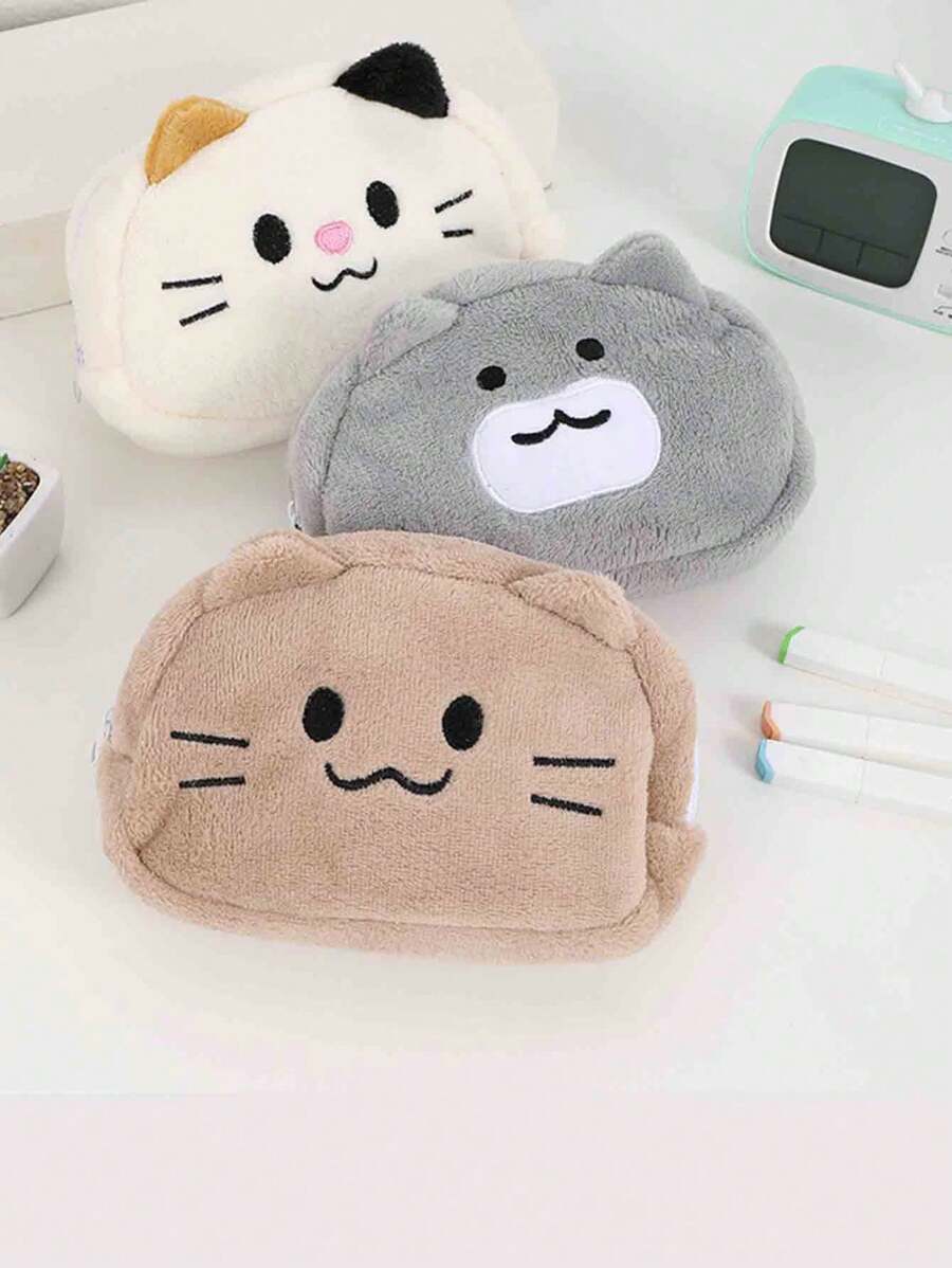 创意猫咪设计铅笔盒，可爱又时尚的学生文具袋 - 彩色 - 查看 1