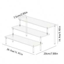 1pc Acrylic Display Rack, Multi-Layer Stepped Display Rack, Home Storage Display Rack For Jewelry, Cosmetics, Cakes, Perfumes, Suitable For Room & Home Decor