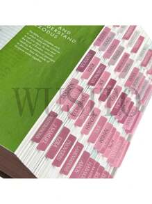 Bible Tabs, Reposition Large Print Stickers, Easy To Read And Apply Bible Tabs For Women And Man (White Pink),School Supplies,Back To School