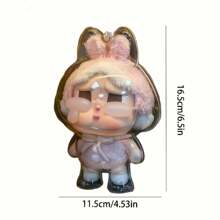 1pc For Labubu Monster Series Statue, Crying Doll, Doll Protective Case, Transparent Anti-Dust Cover, Transparent Display Case With Security Lock - Doll Not Included