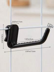 10pcs Plastic Hooks, Suitable For Metal Wire Mesh Panels, Grid Walls, Display Walls, Space-Saving Tool Storage Racks, Easy To Install, Reusable, Ideal For Home And Office Decor, Supermarkets, Jewelry Displays, Great For Birthday, Graduation, Home Decor, Back To School, Room Decor, And School Supplies - 10 Pcs - View 5