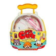 Electronic Plush Dog Interactive Toy With Backpack Carrier With Accessories - Red - View 2